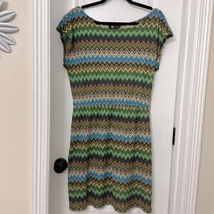 ABC studio Chevron colorful short dress size 12